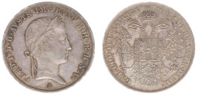 Austria - Empire - Ferdinand I (1835-1848) - ½ Taler 1841-A (KM2225, ANK10, Her.157) - Obv: Laureate head right / Rev: Crowned double headed imperial ...