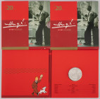 Belgium - Albert II (1993-2013) - 20 Euro 2007 - 100th Anniversay of birth Hergé (KM262) - Obv: Map of Western Europe / Rev: Profiles of Hergé and Kui...
