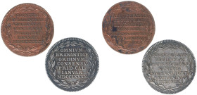 Belgium - Medals & Tokens - 1790 - Brabant, medal ('jeton') 'Return of freedom in Brabant' by T. van Berckel - Obv. Seven lines of text within wreath ...