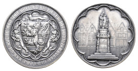 Belgium - Medals & Tokens - 1887 - Medal 'Inauguration du monument à Breydel et De Coninck' by E. Dryepondt - Obv. Coat of arms of Bruges in multilobe...