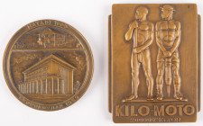 Belgium - Medals & Tokens - 1951 - Medal 'Extraction of 200.000th kilo of gold from the Kilo-Moto mine' by A. Dupagne - Obv. Two miners / Rev. Two fam...