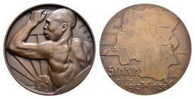 Belgian Congo - Medals & Tokens - 1938 - Medal 'Syndicat d'Etudes et d'Entreprises au Congo - Synkin' by M. Rau (VanCraen.154) - Obv: Torso of nude Co...