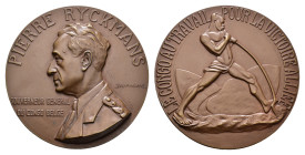 Belgian Congo - Medals & Tokens - 1950 - Medal 'Pierre Ryckmans Gouverneur Général du Congo Belge' by Dupagne (VanCraen.126) - Obv. Bust left / Rev. C...