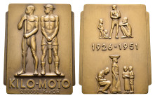 Belgian Congo - Medals & Tokens - 1951 - Medal 'Extraction of the 200.000th kilo of gold from the Kilo-Moto mine' by A. Dupagne (VanCraen.53) - Obv. T...