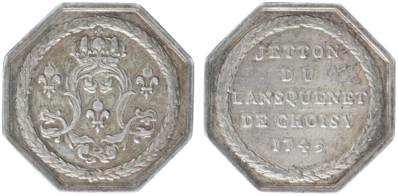 France - Medals, Tokens & Jetons - 1745 - Jeton 'Jetton du Lansquenet de Choisy'...