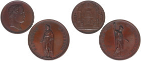 France - Medals, Tokens & Jetons - 1804 - Medal 'Decrète de la Code Civil' by N.G.A. Brenet - Obv. Napoleon standing in Roman dress / Rev. Minerva sta...