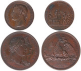 France - Medals, Tokens & Jetons - 1804 - Medal 'Fêtes du Couronnement à l'Hotel de Ville de Paris' by N.G.A. Brenet - Obv. Conjoined busts Napoleon a...