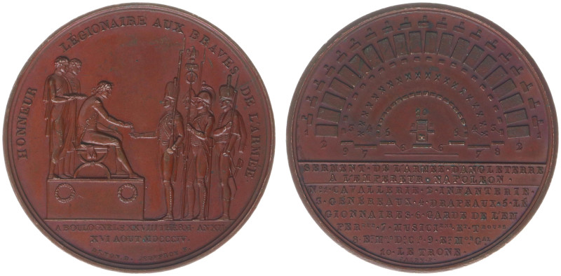 France - Medals, Tokens & Jetons - 1804 - Medal 'Serment de l'armée d'Angleterre...