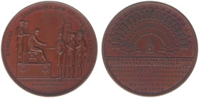France - Medals, Tokens & Jetons - 1804 - Medal 'Serment de l'armée d'Angleterre au camp de Boulogne' by Jeuffroy & Jaley - Obv. Napoleon seated on pl...