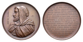 France - Medals, Tokens & Jetons - ND (ca 1845) - Medal 'Abd-el Kader' - Obv. Bust left in burnose / Rev. Eighteen lines of text - bronze 57 mm - aFDC...