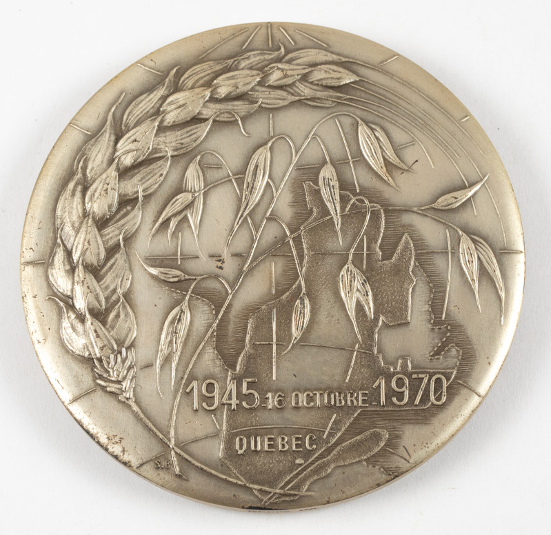 France - Medals, Tokens & Jetons - 1970 - Medal '25th Anniversary of the F.A.O.'...