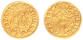 Hungary - Matthias Corvinus (1458-1490) - Goldgulden nd. (1470-77), Nagybanya (Lengyel39/1, Pohl K12-1, Husz.677, Fr.22) - Obv: Seated Madonna with ch...