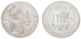 Hungary - Franz Joseph I (1848-1916) - Forint 1892-KB, Kremnitz mint - restrike (KM475, Fr.1797) - Obv: Laureate head right / Rev: Crowned arms - PCGS...
