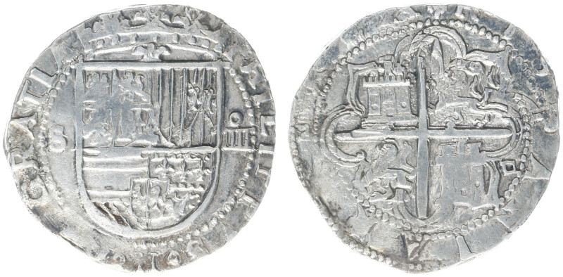 Spain - Philip II (1556-1598) - 4 Reales nd., Sevilla (AC.573) - Obv: Crowned ar...