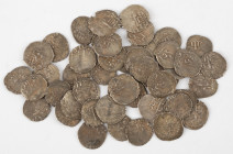 Coins world in boxes - Arabian Empires - Lot of ca. 48 Dirhams, Great Mongols (Chingizid), Möngke (1251-59), maybe a small hoard, the very first Jujid...
