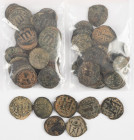 Coins world in boxes - Arabian Empires - Lot with appr. 64 coins incl. 29x Arab-Byzantine AE fals, Hims (A-3524) & AE fals (3), Standing Emperor Type,...