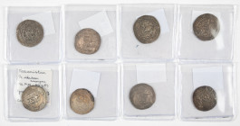 Coins world in boxes - Arabian Empires - Lot of 8 AR hemidrachms: Tabaristan - Abbasid governors, Farkhan 711-731, hemidrachm, Pye 68, 76, 77, (A-50; ...