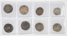 Coins world in boxes - Arabian Empires - Lot of 9 coins: Sasanian Empire, Khusrow II, 590 – 628 AD. AR drachm, Göbl types (I/1, I/2, II/3, IIb/3), min...