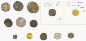 Coins world in boxes - Arabian Empires - Lot with 13 coins incl. Turkey AV ¼ Zeri Mahbub AH1203/9, Islambol (KM510); AV ¼ Mahbub (Rubiya) AH1223/7, Mi...