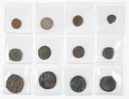 Coins world in boxes - Arabian Empires - Interesting mixed lot of 12 coins from various periods of the Islamic world incl. Anonymous imitation of the ...
