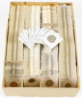 Coins world in boxes - Australia - Dealears stock with Australian coins, many silver Florins 1950-1954, added coins from Aruba and Armenia, all-in car...