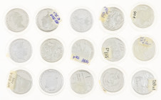 Coins world in boxes - Australia - Small lot with Australian silver proof coins 1$ 1988-2001, apporx. 15 pcs.
