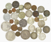 Coins world in boxes - Austria - Attractive lot with Austrian coins incl. 1 Florin 1873, 1888, Kronenthaler 1895H, 1796C, etc. many silver, approx. 35...