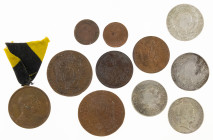 Coins world in boxes - Austria - Small lot with Austrian coins incl. 20 Kreuzers G - 	Baia Mare-Romania, 20 Kreuzers 1802B 	Kremnica-Slovakia, 4 Kreuz...
