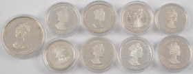 Coins world in boxes - Bahamas - Consisting of various 5 and 10 Dollars commemorative coins, a.o. Discovery of the New World etc...
