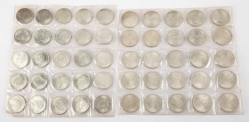 Coins world in boxes - Belgium - Box with 50 pcs. 250 Francs 1976, silver, approx. over 1 Kg.