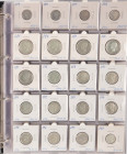 Coins world in boxes - Belgium - Album with Belgian coins sorted after date 1909-1934, incl. 1 Franc 1910, 1911, 1912, 20 Francs 1931, 1932, etc., wit...
