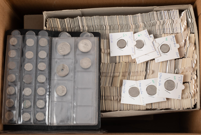 Coins world in boxes - Belgium - Collection with Belgian coins in 3 smaller boxe...
