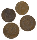 Coins world in boxes - Belgium - Lot with 3 coins Belgium Siege of Antwerp 1814: 5 & 10 Centimes, both with N en LL monograms (Gad.129/130, 191/193)