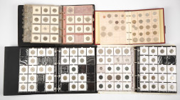 Coins world in boxes - Belgium - Box with 3 albums Belgian coins, added 1 small album World coins