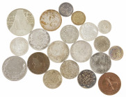 Coins world in boxes - Bulgaria - Small bow with Bulgarian coins incl. 2 Leva 1910, 1912, 1913, 1 Lev 1882, 1891, 1913, 5 Leva 1989, 5 Stotinki 1888, ...