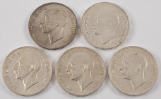 Coins world in boxes - Bulgaria - Small lot with Bulgarian coins incl. 100 Leva 1930, 1934, 1937, silver, approx. 5 pcs.
