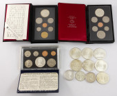 Coins world in boxes - Canada - Small lot with Canadian coins a.w. 1 Dollar 1984, 10 Dollars Olympics Montreal (7 pcs.), coin sets 1977, 1991, 1978, e...