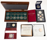 Coins world in boxes - Canada - Box with Canadian coins and sets incl. Canada set 1987, 50 Cents 2006 ''The Golden Daisy'', set ''The 60th Anniversary...