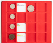 Coins world in boxes - China - Lindner cassette with 5 coins China: Sinkiang 5 Mace AH1322 (1904) (KM19a.1, L&M724), Kwangtung 20 Cents nd. (1891) (KM...