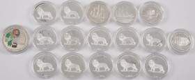 Coins world in boxes - Congo - Democratic Republic - Consisting of 10 Francs 2001 and other commemoratives depicting historical and modern ships. Tota...