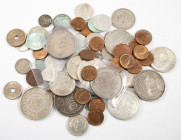 Coins world in boxes - Egypt - Interesting lot with Egyptian coins incl. 20 Piastres 1920, 20 Qirsh 1937, 50 Piastres 1956, etc., many silver