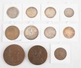 Coins world in boxes - England - Collection of coronation and jubilee medals Victoria, Edward VII, George V, Edward VIII and George VI - 5 copper and ...