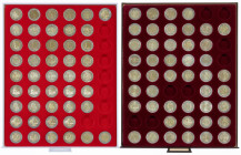 Coins world in boxes - Euro's - Collection with 2 Euro coins in 8 cassettes (Lindner + Leuchtturm) incl. Slovenia, Germany, France, Latvia, Belgium, e...
