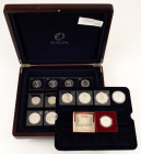 Coins world in boxes - Euro's - Box with silver Euro coins incl. Austria, Malta, Ireland, Portugal, Netherlands, Finland, etc., approx. 17 pcs.