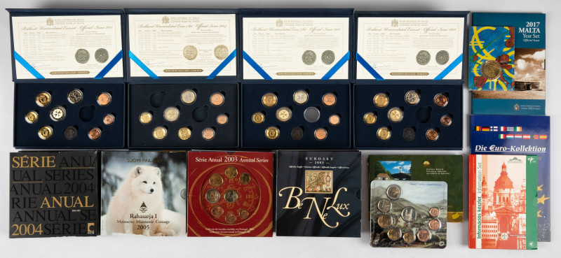 Coins world in boxes - Euro's - Box with Euro sets incl. Malta, Slovenia, Irelan...