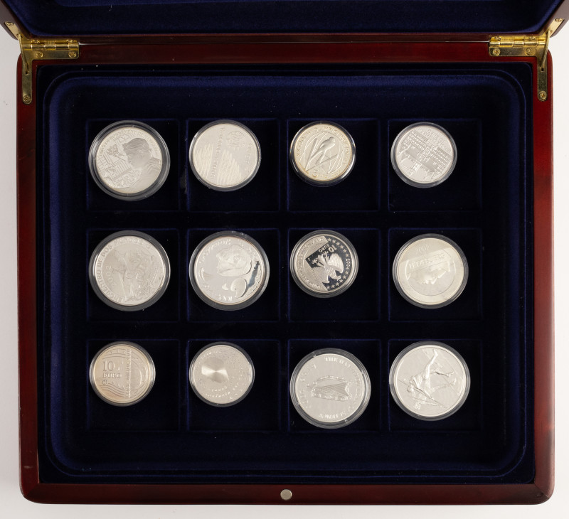 Coins world in boxes - Euro's - Box with silver proof Euro's incl. Luxembourg, G...