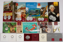 Coins world in boxes - Euro's - Interesting lot with Austrian Euro coins - silver, incl. 5 Euro - 10 Euro 2006-2015, 20 Euro 2003, 2007, 2009, 2013, 2...