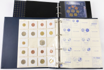 Coins world in boxes - Euro's - Box with collection Euro coins in 2 albums
