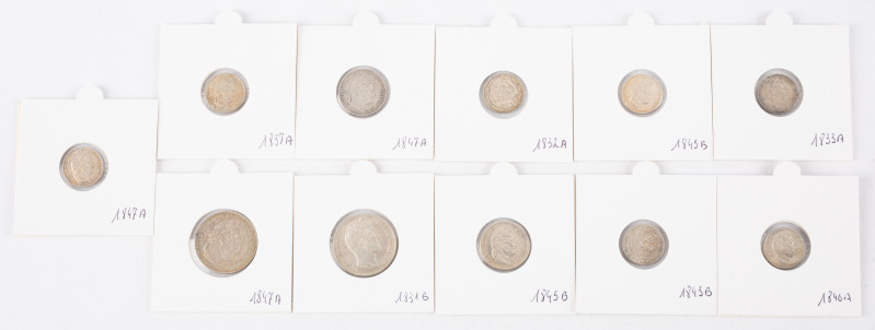 Coins world in boxes - France - Lot of silver coins of Louis-Philippe - 20 centi...