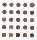Coins world in boxes - France - Nice collection of 10 centimes coins - Type Napoleon III, Céres and Marianne - a.o. 1864A, 1905 and 1921 - added medal...